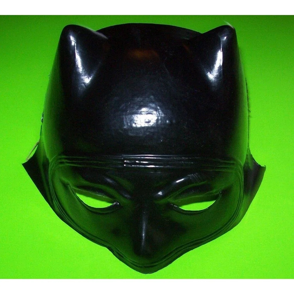 Batman Mask Vintage Halloween Costume Cowl New Old Stock Soft Plastic SuperHero